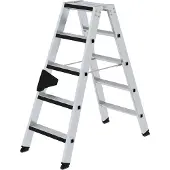 MUNK Günzburger Steigtechnik MUNK Stehleiter beidseitig begehbar mit relax-step 2x5 Stufen