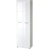 Germania Garderobenschrank "GW-ADANA" in Weiß mit Hochglanz-Fronten, 59 x 197 x 37 cm (BxHxT), 3577-84