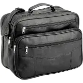 D & n lederwaren D & N Flugumhänger Kunstleder Umhängetasche Arbeitstasche 37x28x17cm Schwarz 2701