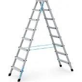 Zarges genietete Stehleiter eloxiert XLstep B 2x10 Stufen