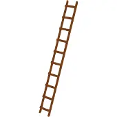 MUNK Günzburger Steigtechnik MUNK Dachdecker Auflegeleiter aus Holz 10 Sprossen