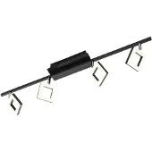 HPI Home Product Import GmbH LED-Strahler - 80 x 18 cm - 4-flammig - Schwarz - Weiß - Aluminium - Acryl - dimmbar