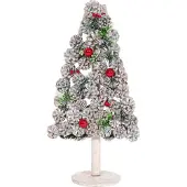 Mendler Deko-Weihnachtsbaum HWC-M17, Christbaum Weihnachtsdekoration, Kiefernzapfen Holz 60x32x17cm