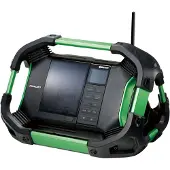 HiKOKI Akku-Baustellenradio UR18DSDL Werkstattradio, Stoßabsorbierend, AM, FM, DAB/DAB+, 2x7W, 18V