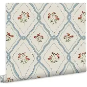 Laura Ashley Vliestapete "Pinford Trellis" geblümt glatt 10mx52cm (ca. 5m2)