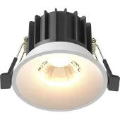 Maytoni LED Einbauleuchte rund 12W, warmweiß, Aluminium, IP20, Weiß