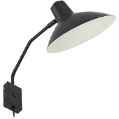 LINDBY Adrik Wandleuchte Schwarz - , Adrik, Schwarz, für Wohnzimmer, Metall, Modern