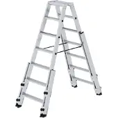 Proregal Stufen-Stehleiter treppengängig 2x7 Stufen