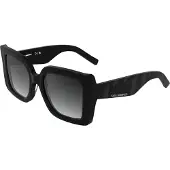 Karl Lagerfeld KL6203S Damen-Sonnenbrille Vollrand Eckig Acetat-Gestell, schwarz