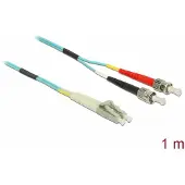 DeLOCK Kabel Lichtwellenleiter LC zu ST Multimode OM3 1 m, 1 m, OM3, LC, SC