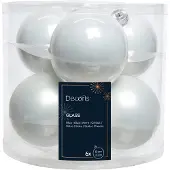 Kaemingk 6er Set Christbaumkugeln aus Perlenglas 8cm