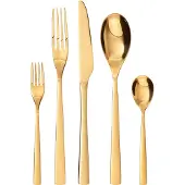 Gräwe Besteck-Set Porto, 10-teilig, 2 Personen, Edelstahl, gold
