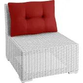 Sunnypillow Gartenkissen Rückenkissen für Gartenmöbel 50x40x12 cm Rot
