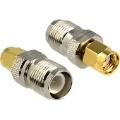 DeLOCK 88819, RP-SMA, RP-TNC, Gold, Silber, Metall, 27 mm, Polybag