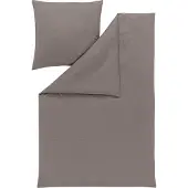 Estella Atelier - Mako-Interlock-Jersey Bettwäsche-Garnitur TAKOMA Farbe taupe Größe 155x220 + 80x80 cm