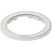 Evoline One Abdeckring Abdeckung ø59 mm, Höhe 4 mm, Kunststoff weiß/Edelstahl-Effekt