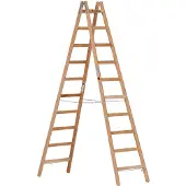 Euroline Holz Sprossenstehleiter 2x10 Sprossen