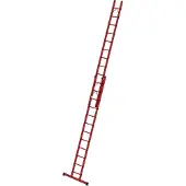 Proregal Sprossen-Schiebeleiter 2-teilig GFK mit Standard-Traverse 2x12 Sprossen
