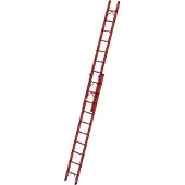 Proregal Sprossen-Schiebeleiter GFK 2-teilig ohne Traverse 2x10 Sprossen