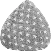 Sitting Bull BeanBag Fluffy Stars XL 70 x 110 cm, Grau