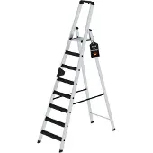 Proregal Stufen-Stehleiter einseitig begehbar mit clip-step relax 9 Stufen