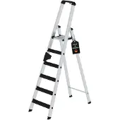 Proregal Stufen-Stehleiter einseitig begehbar mit clip-step relax 6 Stufen