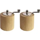 Gastronoble Olympia Salz- und Pfeffermühlenset | Heveaholz | 8cm | 3 Sets