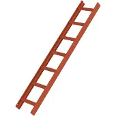 MUNK Günzburger Steigtechnik MUNK Aluminium Dachleiter 7 Sprossen rot
