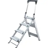 Munk Klapptreppe 4 Stufen mit Haltebügel Aluminium bis 150 kg