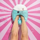 The Concept Factory Blaue Kawaii Doppelpantoffeln