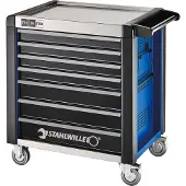 Stahlwille Werkstattwagen 98/7 PRO 7 Schubl. 651 x 1001 x 1020 mm blau, RAL 270 30 35; schwarz, RAL 9005