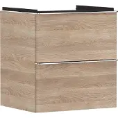 Hansgrohe Waschtischunterschrank Xelu Q 580x605x475mm eiche natur Griff chrom eiche natur Griff chrom