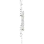 MUNK Günzburger Steigtechnik MUNK ortsfeste Steigleitern Edelstahl, 15,12m SH PG2