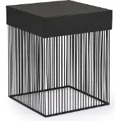 Natur24 Couchtisch Yasline 40 x 40 x 50 cm Stahl Schwarz