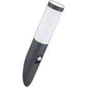 ISOLED Wandleuchte anthrazit, PIR Bewegungssensor, IP44, 1x E27 Fassung