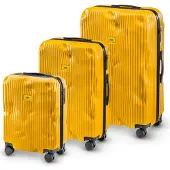 Crash Baggage Stripe Kofferset Gr. L/M/S - Yellow
