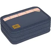 Lassig School Triple Pencil Case Unique navy