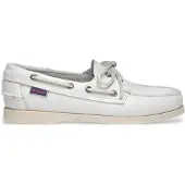 Sebago für Damen. 7000530 Portland Leder-Slipper weiß (37), Wohnung, Schnürsenkel, Lässig