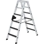 Proregal Stufen-Stehleiter beidseitig begehbar mit clip-step R13 2x6 Stufen
