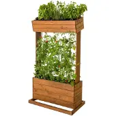 Hecht International Home & Garden 301970108-HE Hochbeet mit Seilrankhilfen H145cm B50cm aus Holz