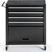 NORMA Tech Craft Werkstattwagen, Schwarz, 4 Schubladen