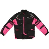 Modeka Tourex II Kinder Motorrad Textiljacke, schwarz/pink, 164