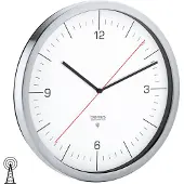 Blomus Funk Wanduhr CRONO Edelstahl Weiß Ø24cm Uhr Elegant Modern