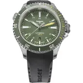 Traser H3 H3 110326 Herren-Taucheruhr P67 Diver Automatik Grün mit Kautschukband