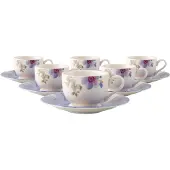 Villeroy & Boch Mariefleur Gris Basic Espressotasse mit Untertasse 50 ml 6er Set