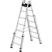 MUNK Günzburger Steigtechnik Sprossen-Stehleiter treppengängig 2x7 Sprossen