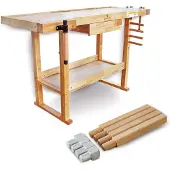 BAMATO Hobelbank WORK-1520 aus Massivholz