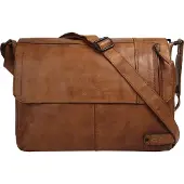 Spikes & Sparrow Messenger Bag "Herren, Damen echt Leder", Damen, Gr. B/H/T: 38cm x 26cm x 10cm onesize, braun (cognac), Leder, Taschen Messenger Bag, echt Leder