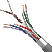 Emos FTP Netzwerkkabel CAT 6, 305m, PVC, 10GBase-T, CAT6-Patchkabel FTP, Cu-Draht, 10Gbps LAN Kabel, geschirmtes Ethernet Kabel, für Innen, S9231