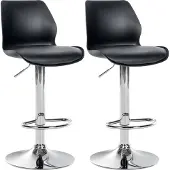 CLP 2er Set Barhocker Gilbert | Farbe schwarz Material Kunststoff